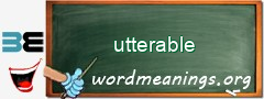 WordMeaning blackboard for utterable